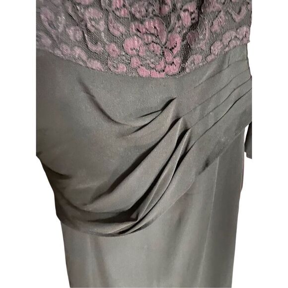 BB collections women’s vintage black and purple lace sheath dress size 4  - Picture 4 of 7